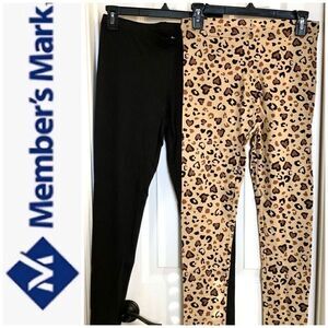 MEMBER’S MARK - NWT - Girls Sz 14/16 Favorite Comfort & Stretch Leggings. 2-PACK
